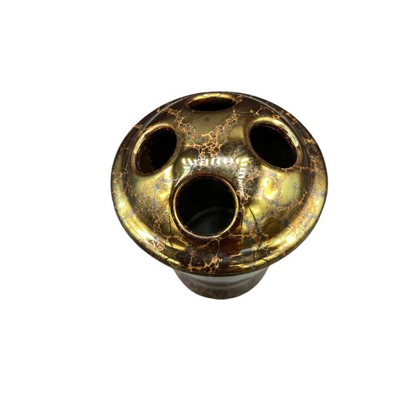 Joseph Abboud Bronze Ceramic Bathroom Set Tissue Cover Soap Dish Toothbrush Hold - Picture 7 of 16